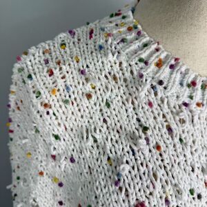 Timing Chenille Funfetti Confetti Sweater, Size L, Distressed, Multicolored
